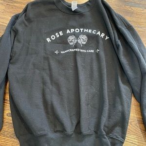 Rose Apothecary Black Crewneck (Schitt’s Creek). Size XL.